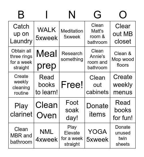 January 2025 ~ Go Wifey! Bingo Card