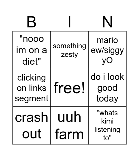 stabe bingo Card