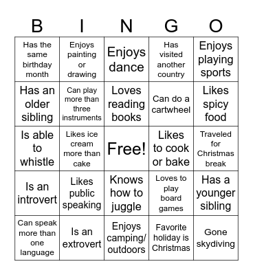 Bingo Card