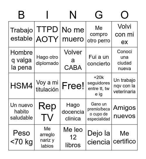 Bingo 2025 Bingo Card