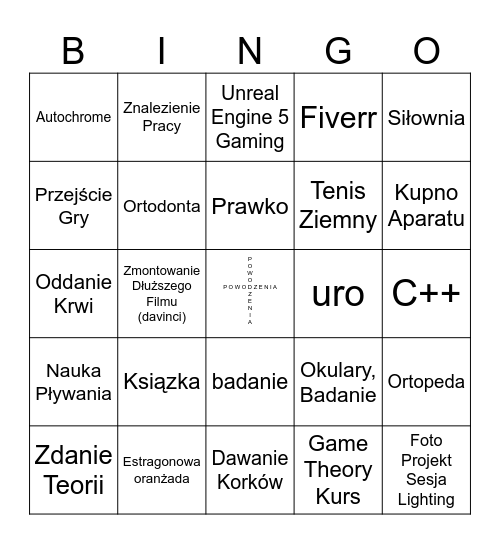 2025 Bingo Card