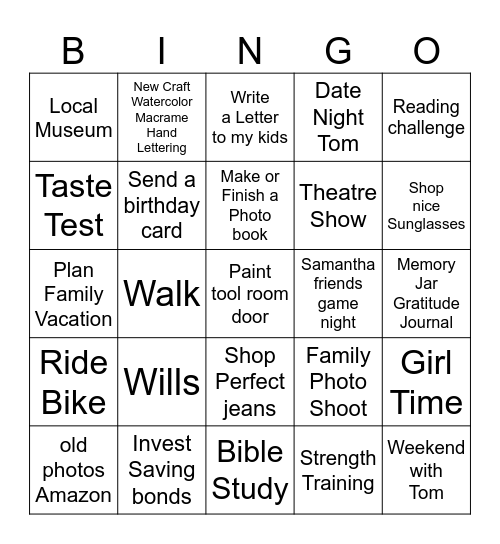 25 in 2025 Bingo Card