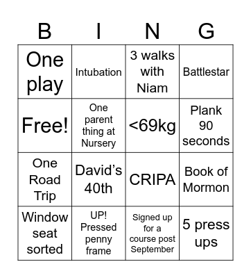 2025 Bingo Card