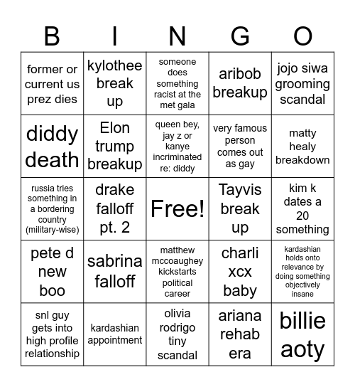 2025 BINGO Card
