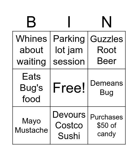 Canadian Prairie Bingo Card