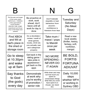 2025 GOALS Bingo Card