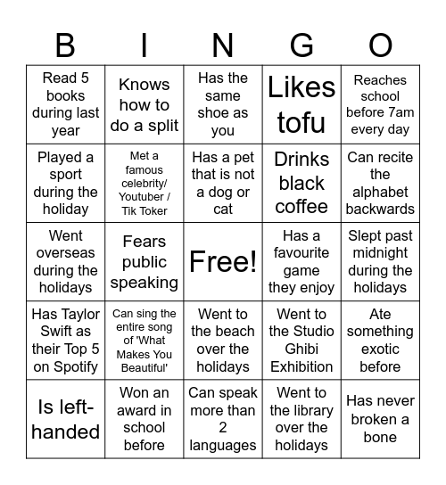 3E32 2025 BINGO Card