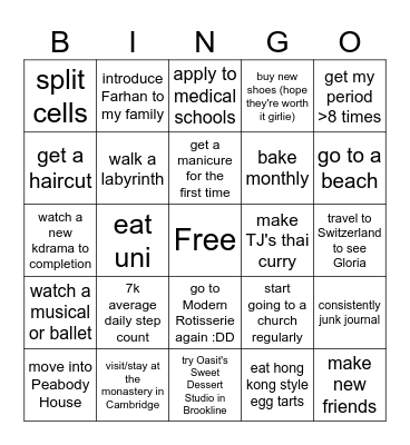 2025 Bingo Card