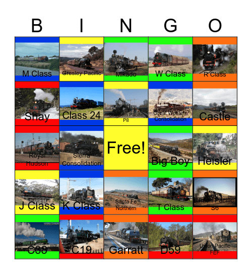 Steamers in California and Australia Bingo Card
