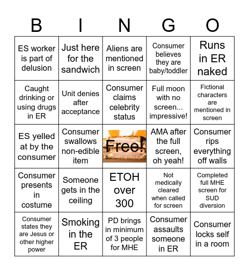 ES Bingo to Stay Sane-O Bingo Card