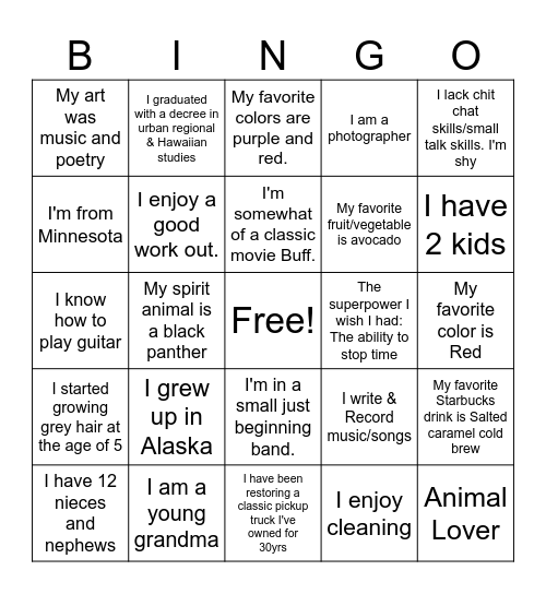 Artspace Mt Baker Lofts Bingo Card