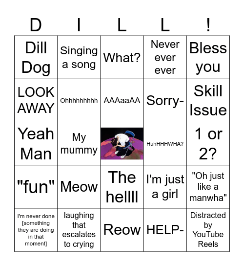 The Dingo Card Bingo Card