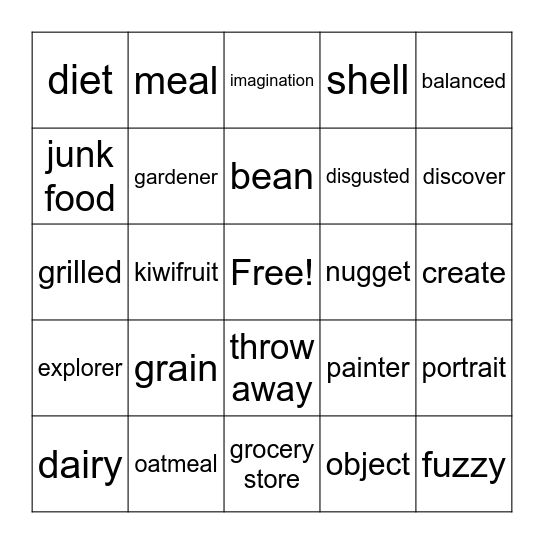 Link 1 Units 9-12 Bingo Card