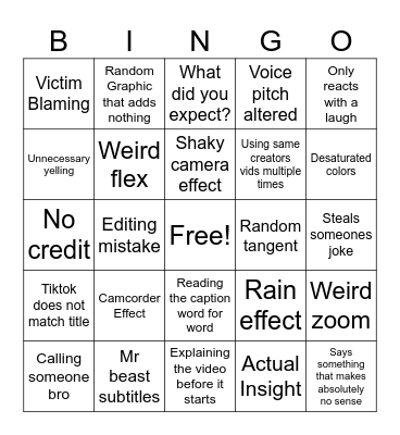 sniperwolf bbbingo Card