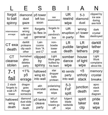 Cobbers FRU Bingo Card