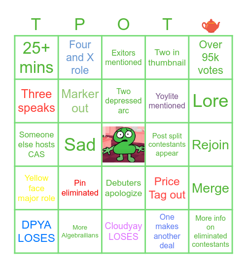 TPOT 16 BINGO Card