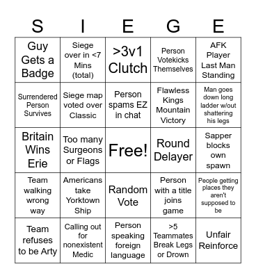L&C Bingo Card Bingo Card