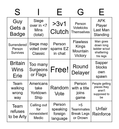 L&C Bingo Card Bingo Card