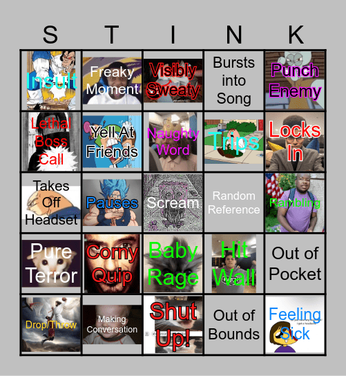 Cole Fnaf Crashout Crusade Bingo Card