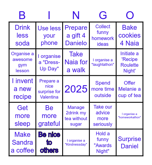 Happy New Year Class 34 Bingo Card