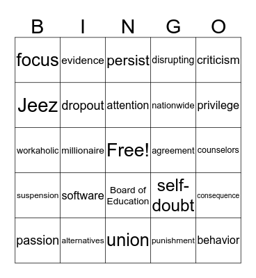 Bingo Card