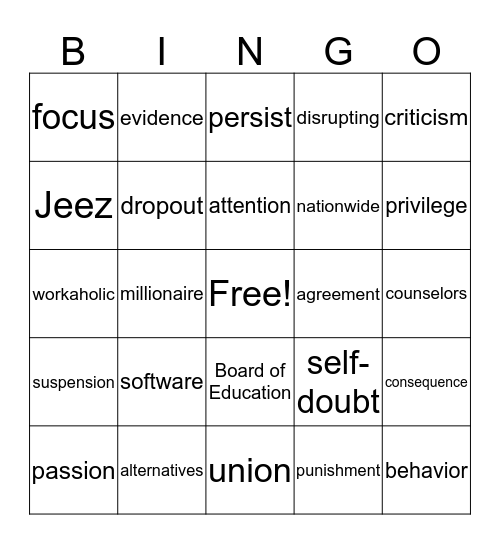 Bingo Card