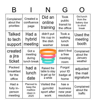 Welcome Back Bingo Card