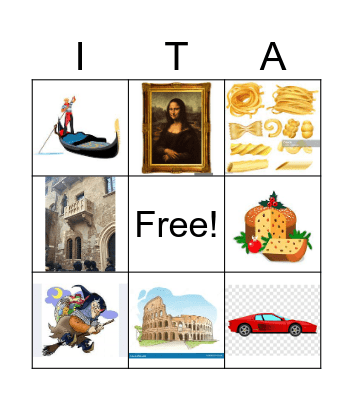 ITALY (BINGO) Bingo Card