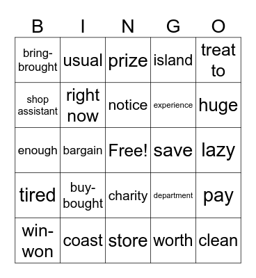 Bingo 2bk unit 3 Bingo Card