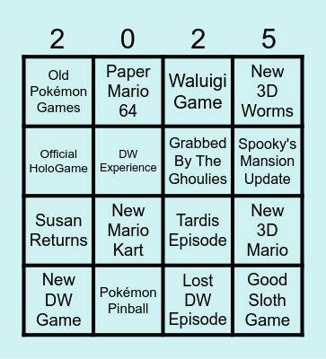 2025 Bingo Card