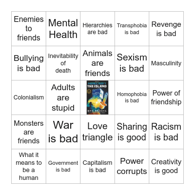 Minecraft novels tropes and metaphors Bingo Card