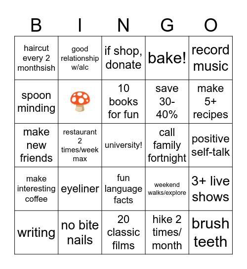 2025 Bingo Card