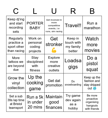 2025 Bingo Card