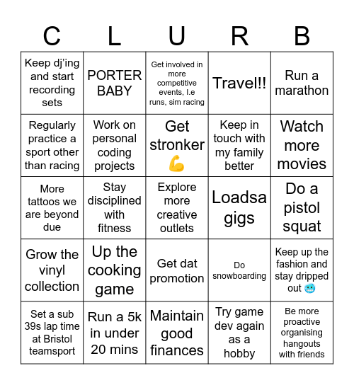 2025 Bingo Card