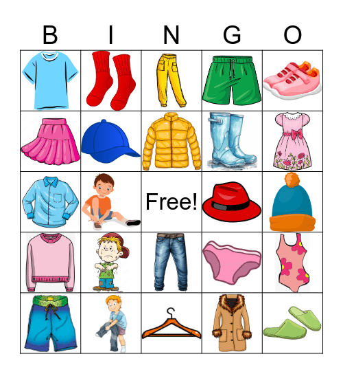 Fatnaður Bingo Card