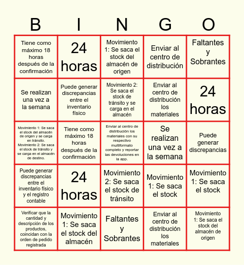 Bingo de Revisión Corte documental Bingo Card