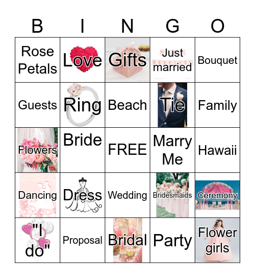 Sandra's Bridal Bingo Card