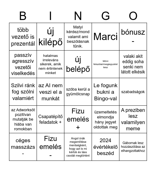 WS Bingo 2025 Bingo Card