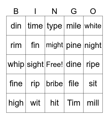 Bingo Card