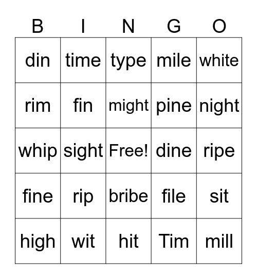 Bingo Card