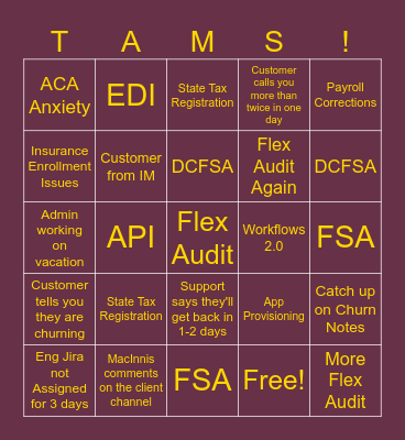 End of Year Bingo Card