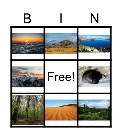 Habitat Bingo Card