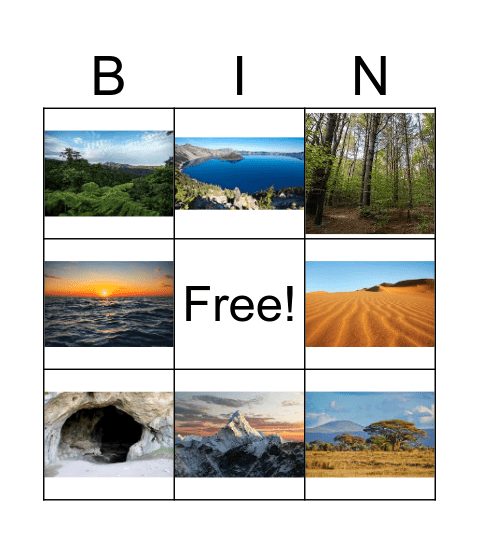 Habitat Bingo Card