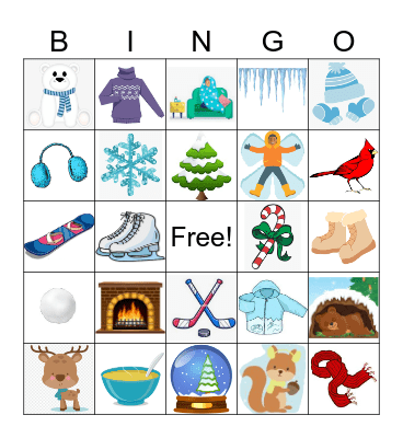 Winter Bingo Card