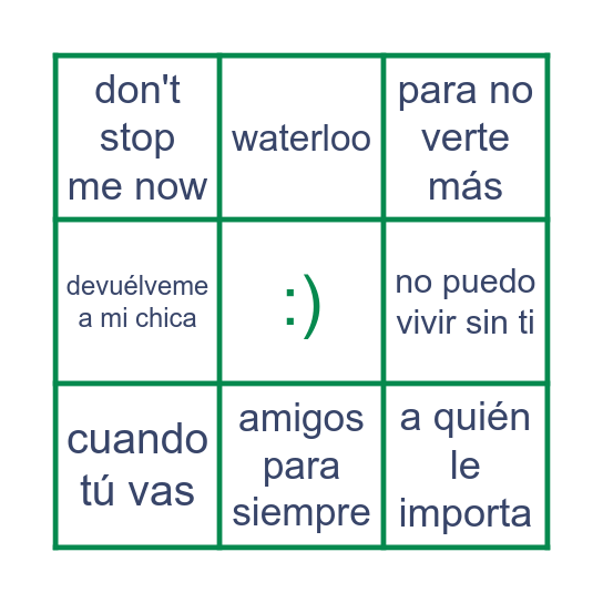 it's bingo time! Bingo Card