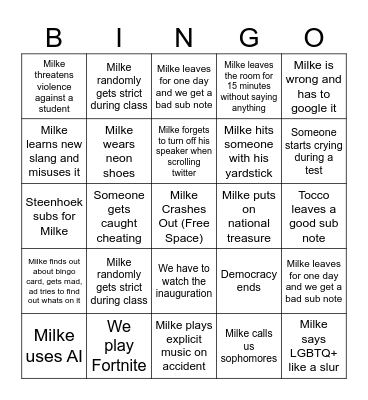 AP GOV BINGO 2025 Bingo Card