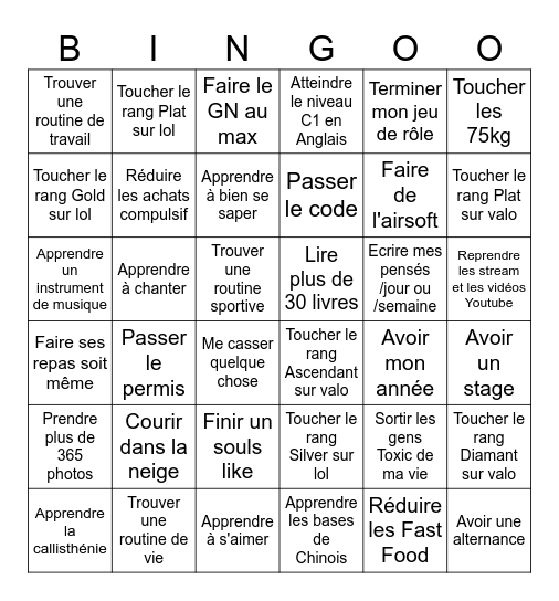 2025 Bingo Card