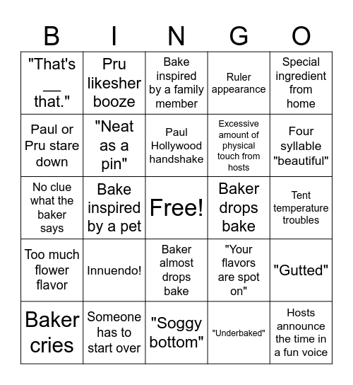 gbbs Bingo Card