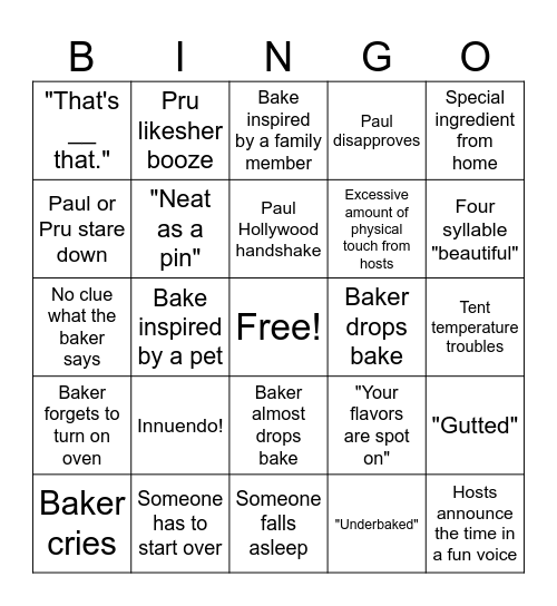 gbbs Bingo Card