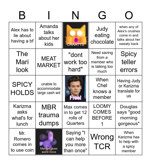 BINGERRRR Bingo Card